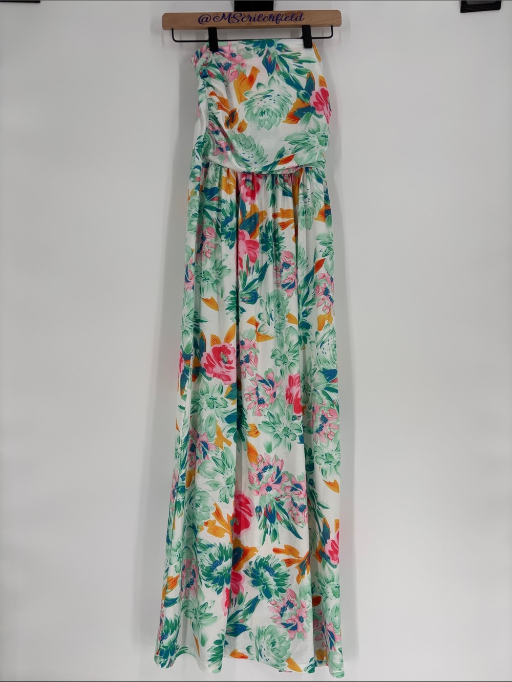 Grace Karin strapless floral dress small